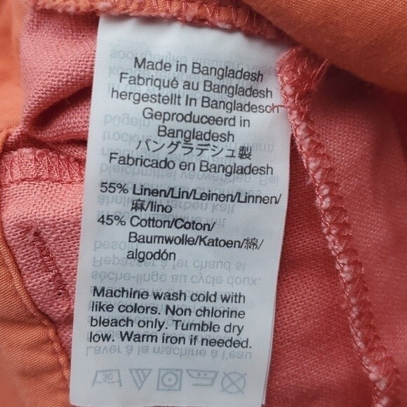 J. CREW SCALLOP HEM LINEN COTTON SHORTS PINK SZ 4, 3.75" INSEAM PREPPY BARBIE - Picture 4 of 4